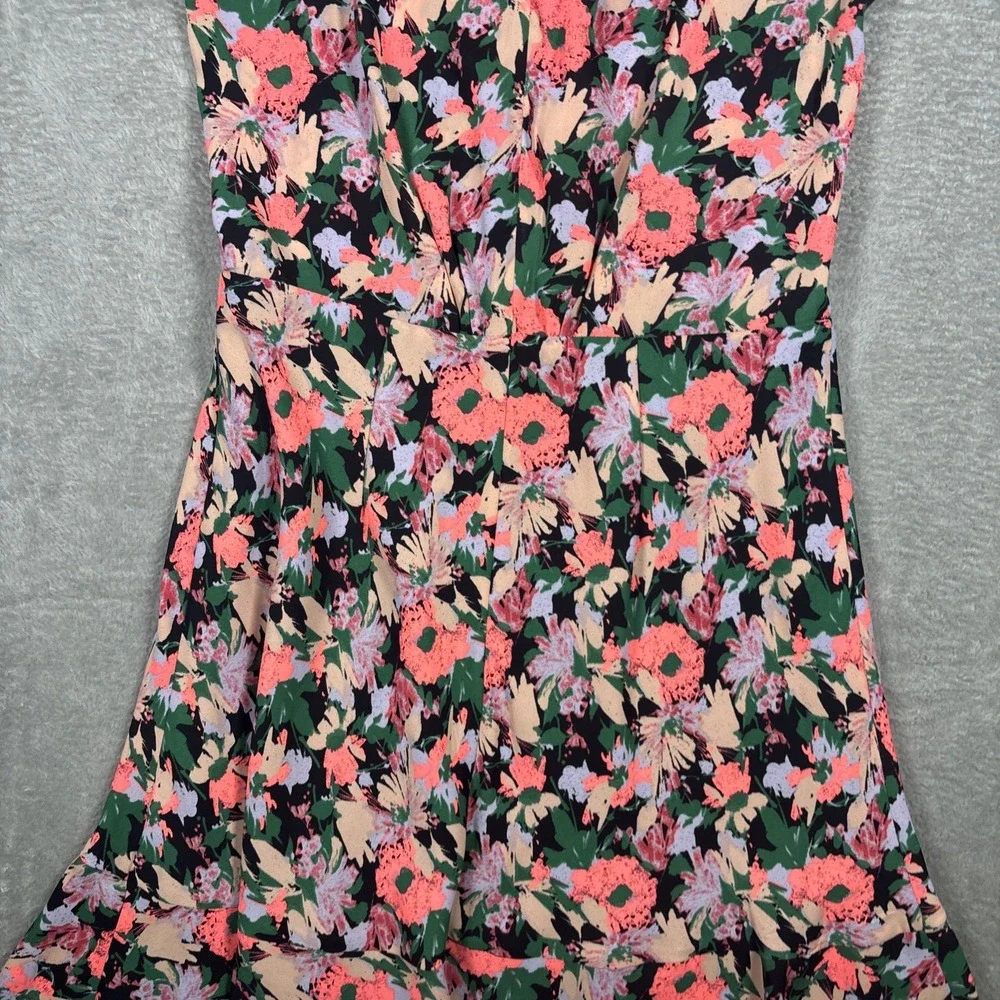 J.‎ Crew Mercantile Dress Women's Floral Sleeveless Flounce Hem Lined Size 0